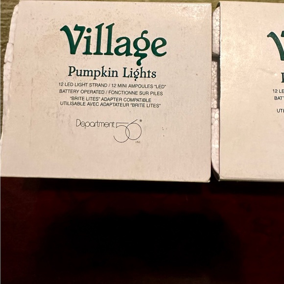 NWT 2 - Department 56 Village Pumpkin Lights #52700 - Picture 1 of 7